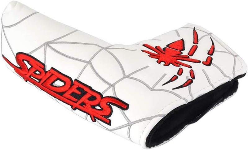 GOOACTION Spider Golf Club Head Cover for Driver Fairway Wood Hybrid Mallet Blade Putter Funny Creative Embroidery Synthetic Leather White Golf Headcovers Protector - Image 2